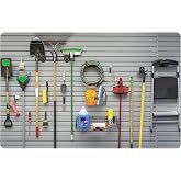 HandiWall Locking Hook Basic Accessory Kit with 21 Locking Hooks and Baskets for Garage Slatwall Panels
