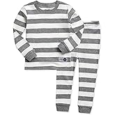 VAENAIT BABY 12M-12Y Kids Boys Girls Unisex Toddler Colorful Stripe/Simple Holiday Sleepwear Pajama 2pcs Set