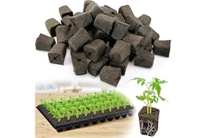 BIGMETA 50 Pcs Seed Starter Sponges Pods, Rapid Peat Moss Rooter Plugs, Replacement Seedling Block Cubes for Gardening Enthusiasts Beginners Grow Vegetable Fruits Flowers Herbs Plant