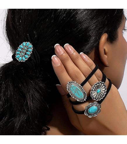 Amazon.com : Concho Metal Ponytail Holder Metal Hair Ties Rope
