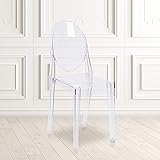 Flash Furniture 4 Pack Ghost Side Chair in Transparent Crystal