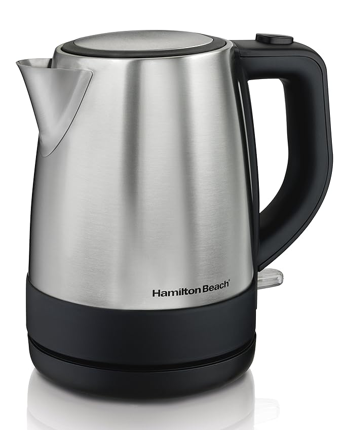 Hamilton Beach 1 Liter Electric Kettle for Tea and Water, Cordless, Auto-Shutoff and Boil-Dry Protection, Stainless Steel (40998) best electric tea kettle