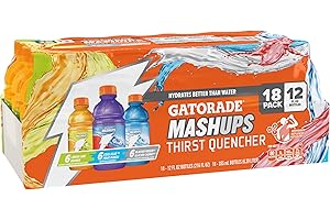 Gatorade Thirst Quencher, Mashups Variety Pack, Cool Blue-Fruit Punch, Lemon-Lime-Orange, Glacier Freeze-Glacier Cherry, 12 Fl Oz (Pack of 18)