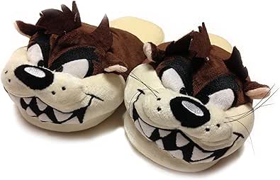 Warner Bros. Looney Tunes Taz (Tasmanian Devil) Plush Puffy Slippers