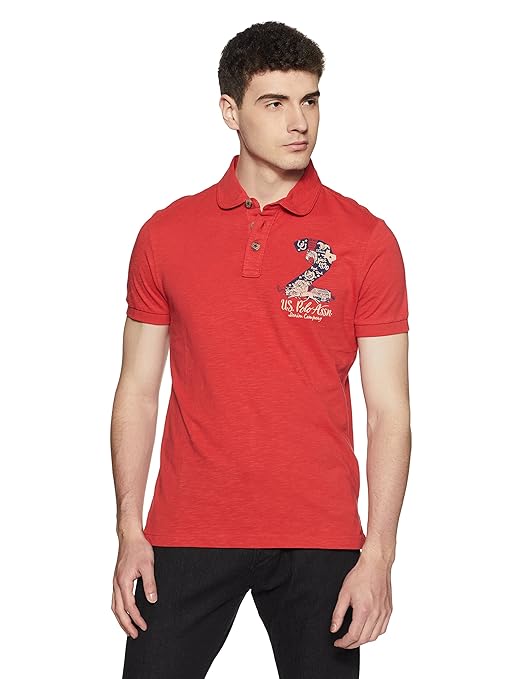 Buy US Polo Men's Solid Regular Fit T-Shirt at Amazon.in