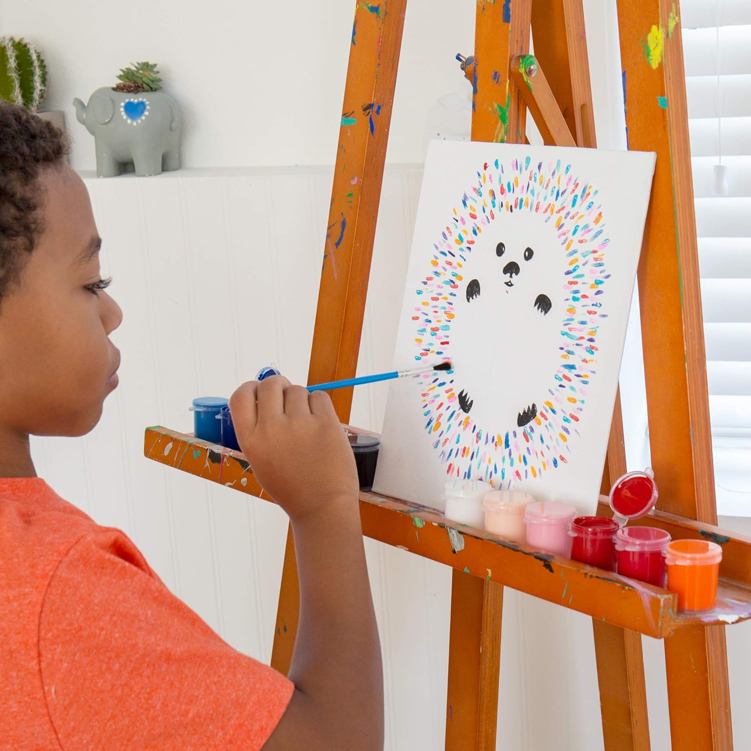 Horizon Group USA Paint Brushes -35 All Purpose Paint Brushes Value Pack – Includes 8 Different Types of Brushes, Great with Watercolors, Acrylic & Washable Paints. Multicolored: Toys & Games
