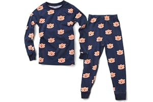 Wes and Willy NCAA Boy's All Over Print Long Sleeve PJ,