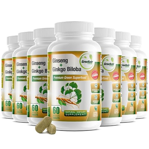 300 Caps Ginkgo Biloba 6000mg With Red Panax Ginseng – Memory Focus Brain Health