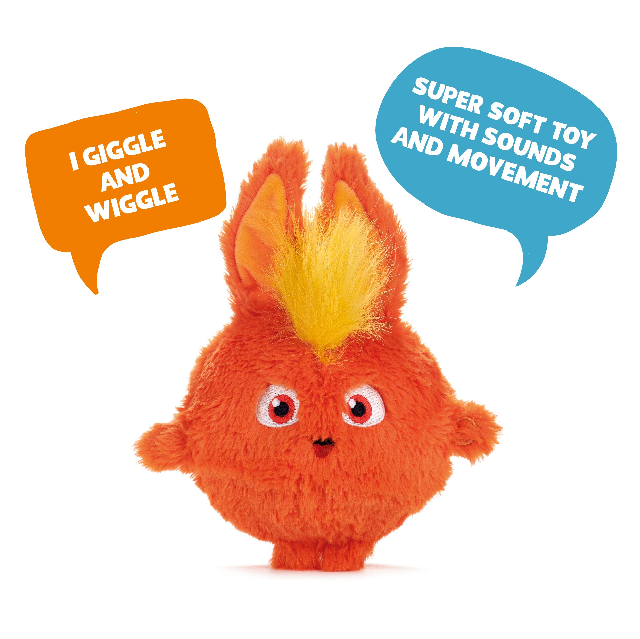 Posh Paws Sunny Bunnies Medium Turbo Giggle & Wiggle Soft Toy - 20cm (8 inches)