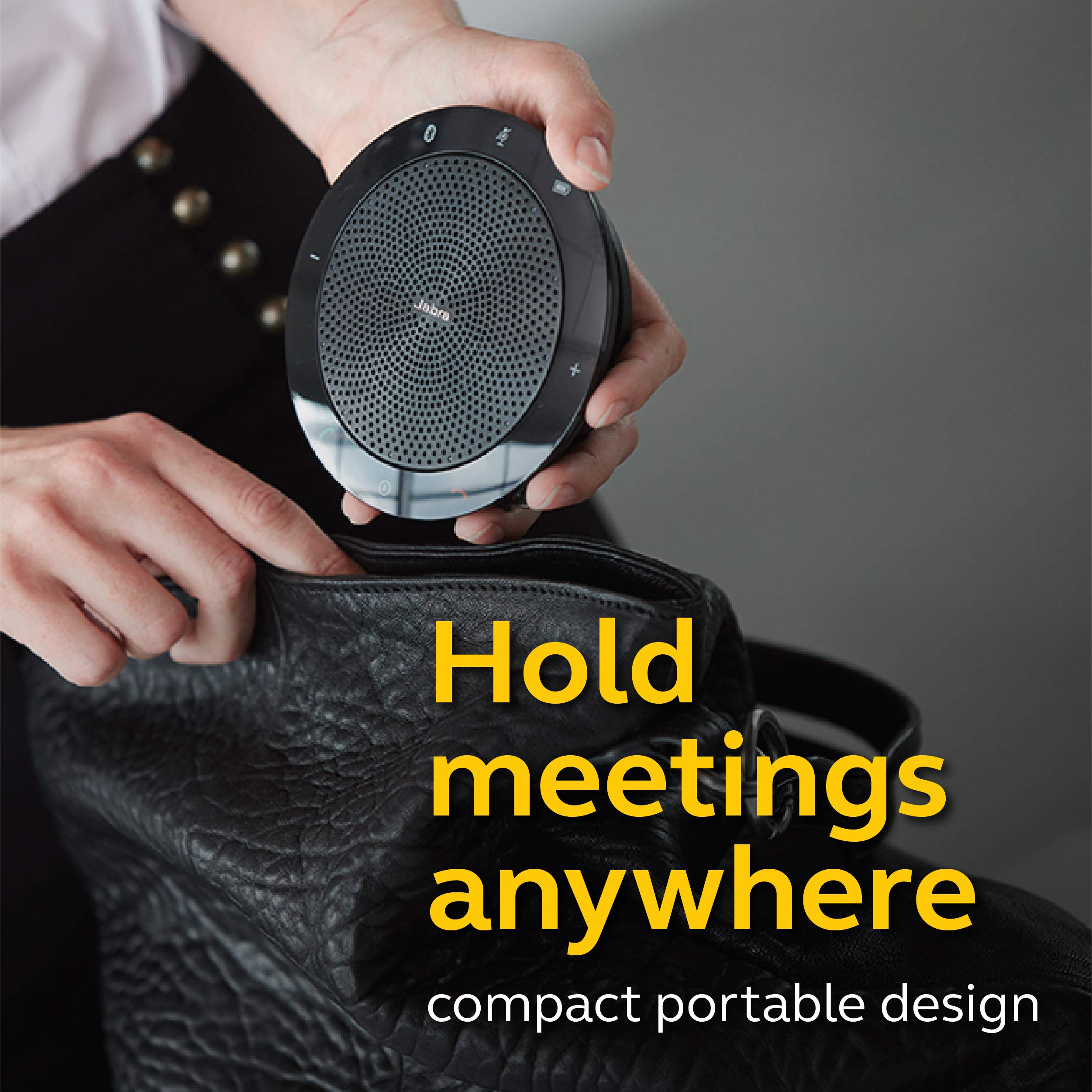 Jabra Speak 510 UC Wireless Bluetooth Speakerphone – Outstanding Sound Quality, Portable Conference Speaker for Holding Meetings Anywhere - Certified for Zoom & Google Meet