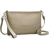 befen Genuine Leather Wristlet Wallet for Women Soft RFID Leather Clutch Purse with Built in Wallet Trendy Crossbody Bag