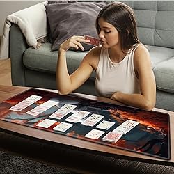Tabletop Card Playmat with Stitched Edges, 24 x 14