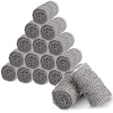 Alabrocon Bulk Steel Wool Roll Kit, Steel Wool 0000 15PCS, 15 Pack &times; 1.6FT | Gap Blocker, 0000 Steel Wool Keep Mice Away from Holes, Siding, Pipeline, Vents in Garden, House, Garage