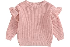 MERSARIPHY Infant Baby Girl Sweater Baby Pullover Sweater Toddler Girl Knit Sweatshirt Fall Winter Clothes
