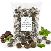 2 LB Chocolate Starlight Mints - Chocolate Mint Flavored Hard Candies - Individually Wrapped - One Bulk Bag