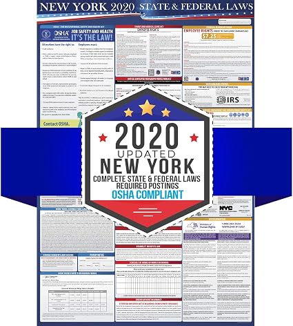 Amazon Com 2020 New York State And Federal Labor Laws Poster