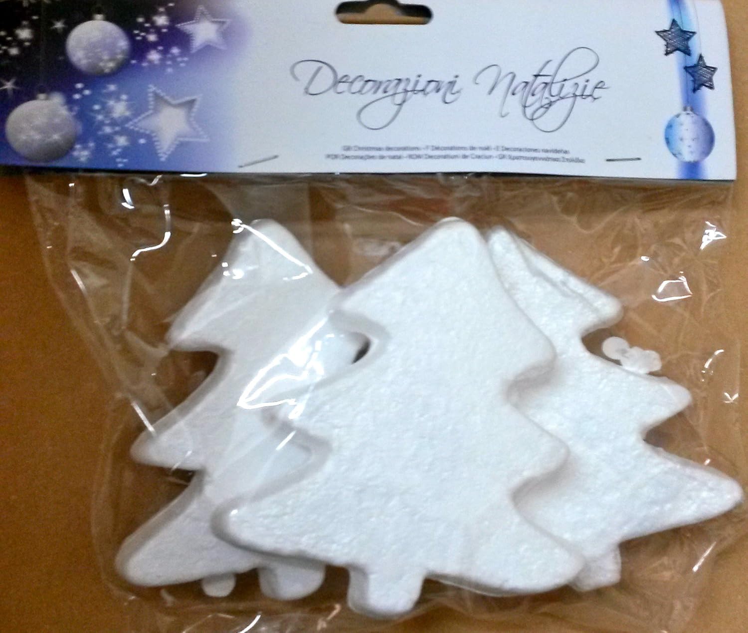 Decorazioni Natalizie Con Il Polistirolo.3 Alberi Alberelli Bianchi In Polistirolo Decorazioni Natalizie Natale Vetrine Amazon It Casa E Cucina