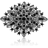 HAISWET Vintage Art Deco Crystal Rhinestone Brooch Pin for Women