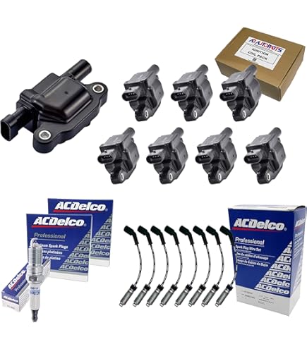 8 Sets Performance KIT 41-962 Spark Plugs Ignition Coils Wire Set