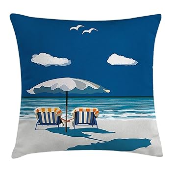 Kinhevao Coastal Throw Pillow Couple Sur La Plage De