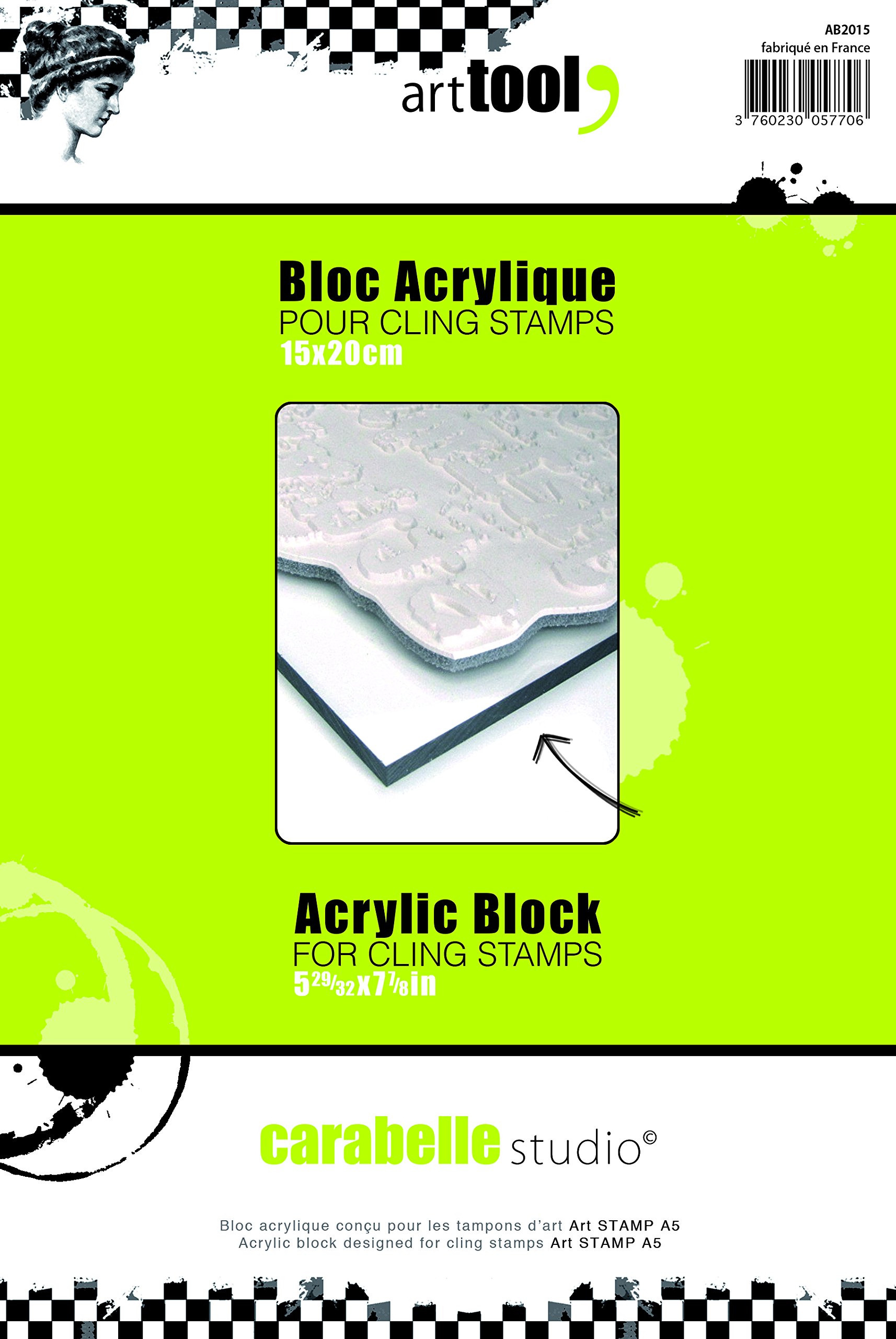 Carabelle Studio Acrylic Block for Clear Stamps A5