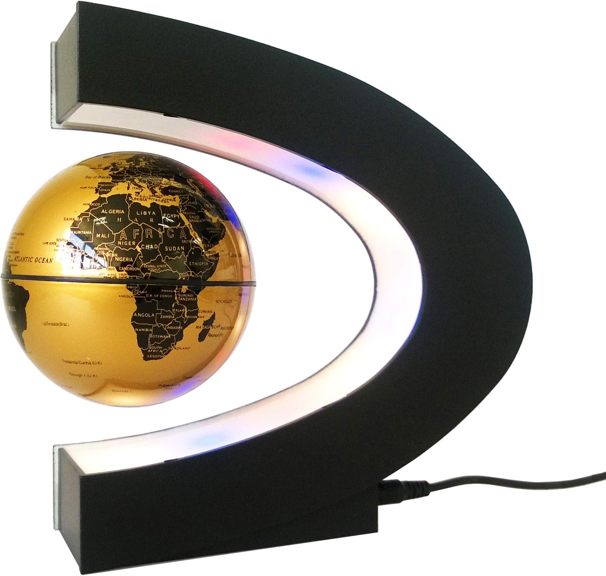 Magnetic Floating Globe with LED Lights, Levitating Globe, 3 inch World Globe, Perfect Cool Gift for Kids, Office Decor for Men, Education, Learning