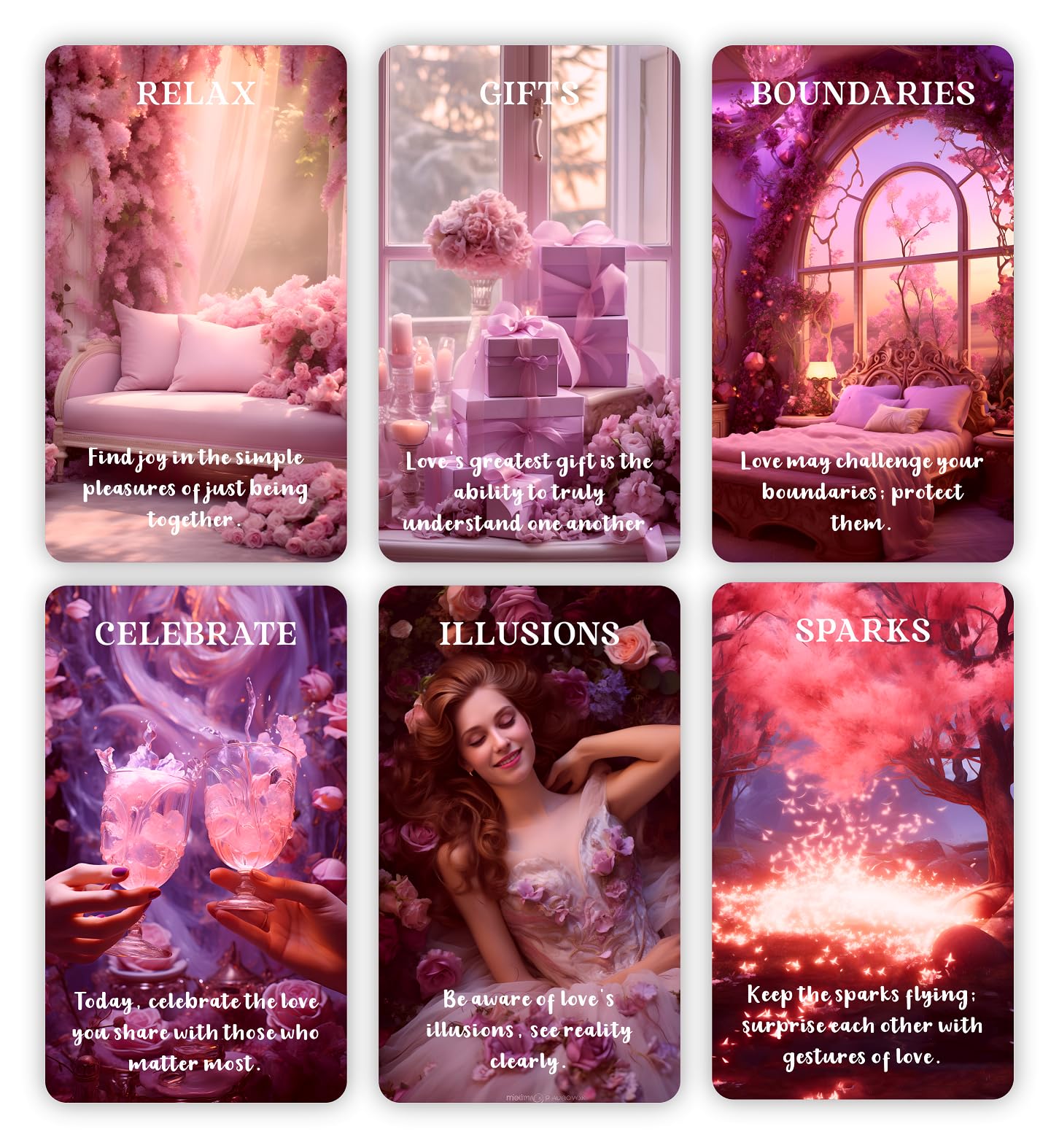 EMPATHSOUL Love Oracle Cards, Life Relationship Oracle Deck, Soulmates and Twin Flames Oracle Cards for Beginners, A Portal to A World Where Love's Mysteries Unfold