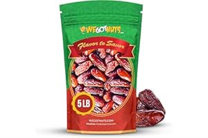 WE GOT NUTS 5 Pounds Of Dates Pitted (80oz) No Added Sugar, Non GMO, Kosher Certified,Healthy Snack for Kids & Adults