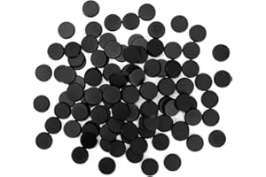 100PCS 28.5mm/1.12inch Textured Plastic Black Round Miniature Bases, Model Base for Gaming Miniatures or Wargames Table Top G