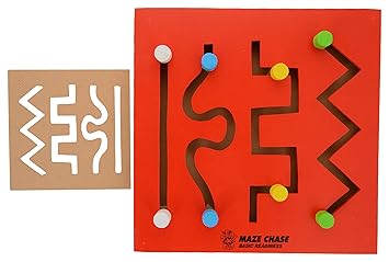 Skillofun Wooden Maze Chase - Basic Readiness, Multi Color