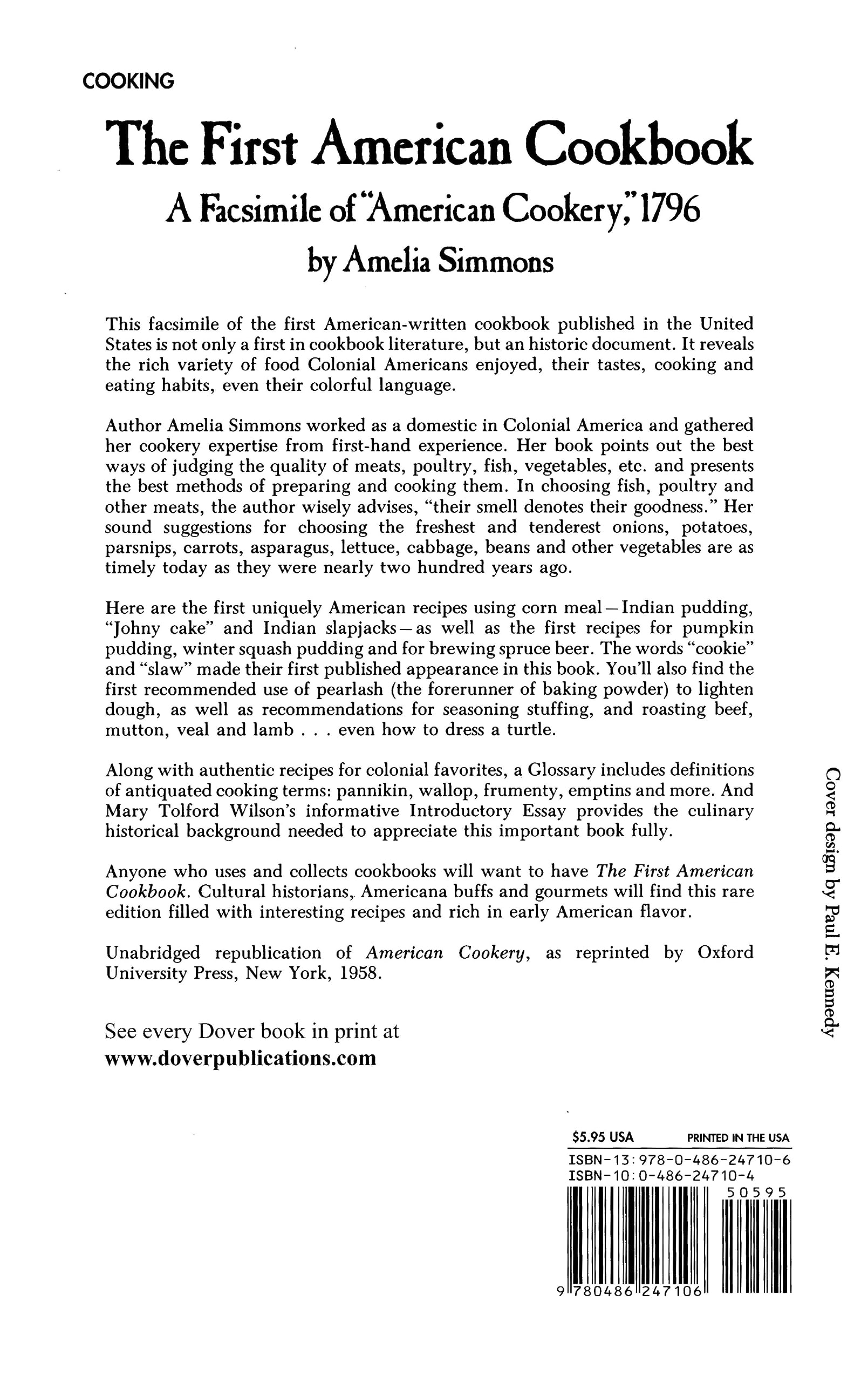 The First American Cookbook: A Facsimile of 