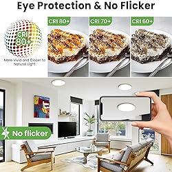 zemty LED Ceiling Light Flush Mount Super Slim 9