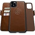 Dreem Fibonacci 2-in-1 Wallet Case for Apple iPhone 11 Pro Max - Luxury Vegan Leather, Magnetic Detachable Shockproof Phone Case, RFID Card Protection, 2-Way Flip Stand - Chocolate