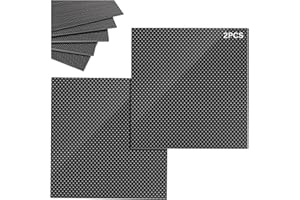 2PCS 100% 3K Carbon Fiber Sheet Lanstics Carbon Fiber Plate Carbon Fiber Laminate Plate Plain Weave Panel Sheet 2MM Thickness Glossy Surface 240X240X0.5MM 1.5MM 2MM 3.0MM