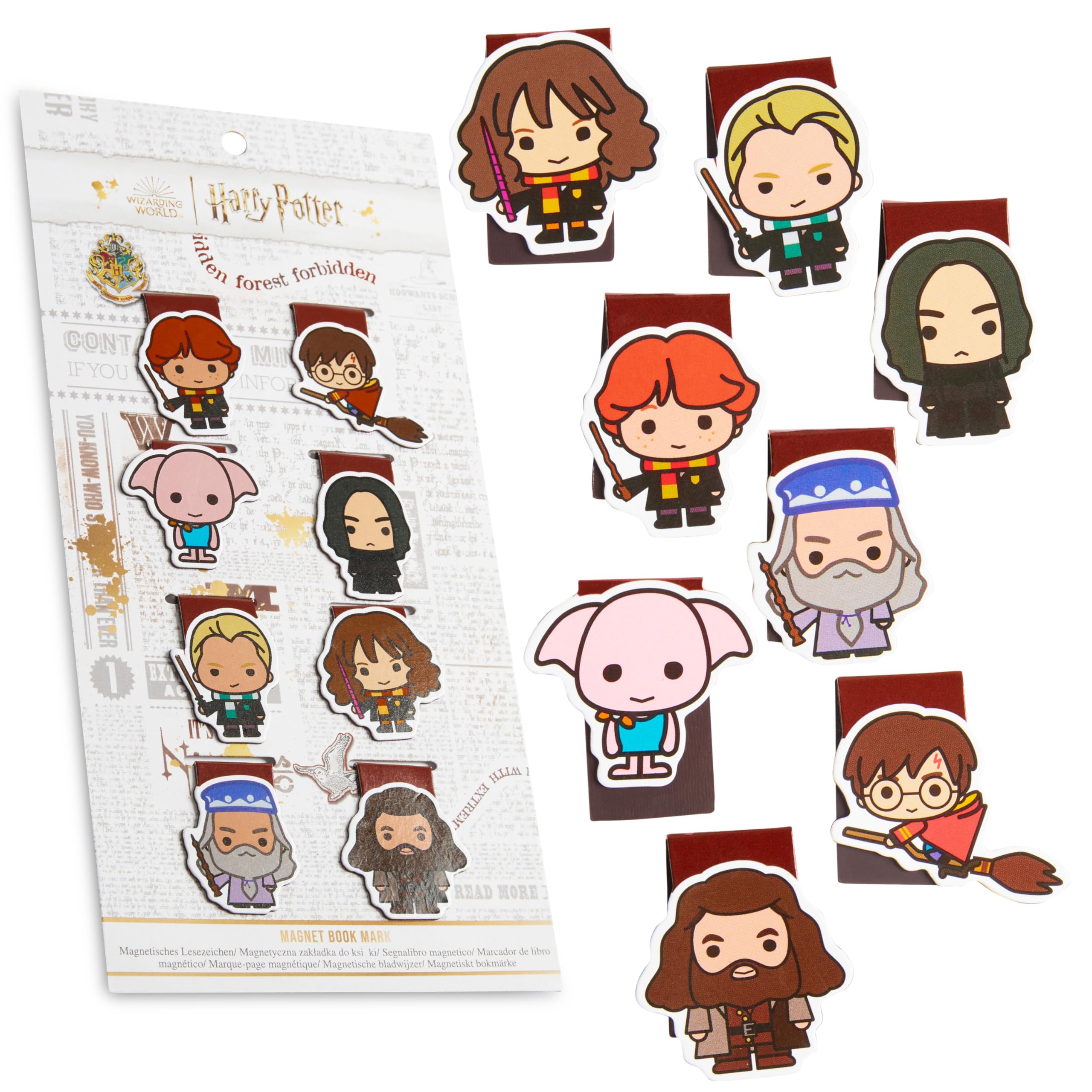 Harry Potter Magnetic Bookmark Page Holder School University for Kids Teens Women Students Teachers Stocking Fillers Gifts for Readers Xmas Gifts (Multi 8 Pack)