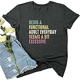 LOOKFACE Women Being A Graphic Tees Cute Tops