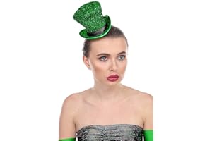 Arsimus Mardi Gras St. Patrick's Day Leprechaun Tinsel Top Hat Accessory
