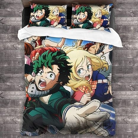 Amazon Co Jp 僕のヒーローアカデミア 1 ベッドの上の3つのセット ベッドカバー1つ 枕カバー2つ スリーピースベッド 布団カバーセット218 177cm 100 超微細繊維生地 ピースキルトセット寝具セット ホーム キッチン