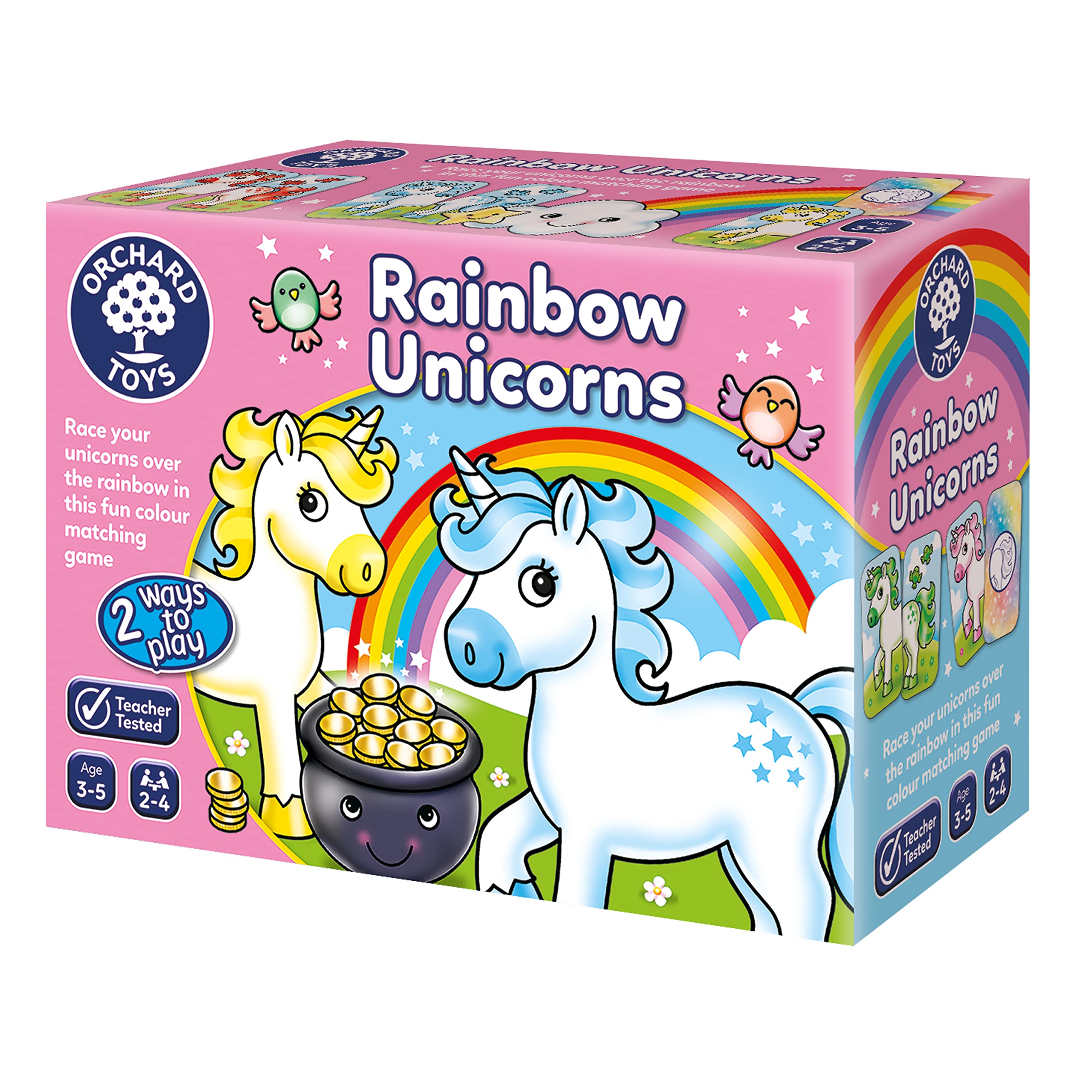 Orchard Toys Rainbow Unicorns Memory Matching Game For Learning Colours. First Board Game For 3+ Year Olds, Toddlers, Kids, Family Game. Perfect For Gifts, Party And Educational Toy