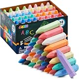 JOYIN 48 Pcs Cone Shaped Jumbo Sidewalk Chalks Non-Toxic Outdoor Set