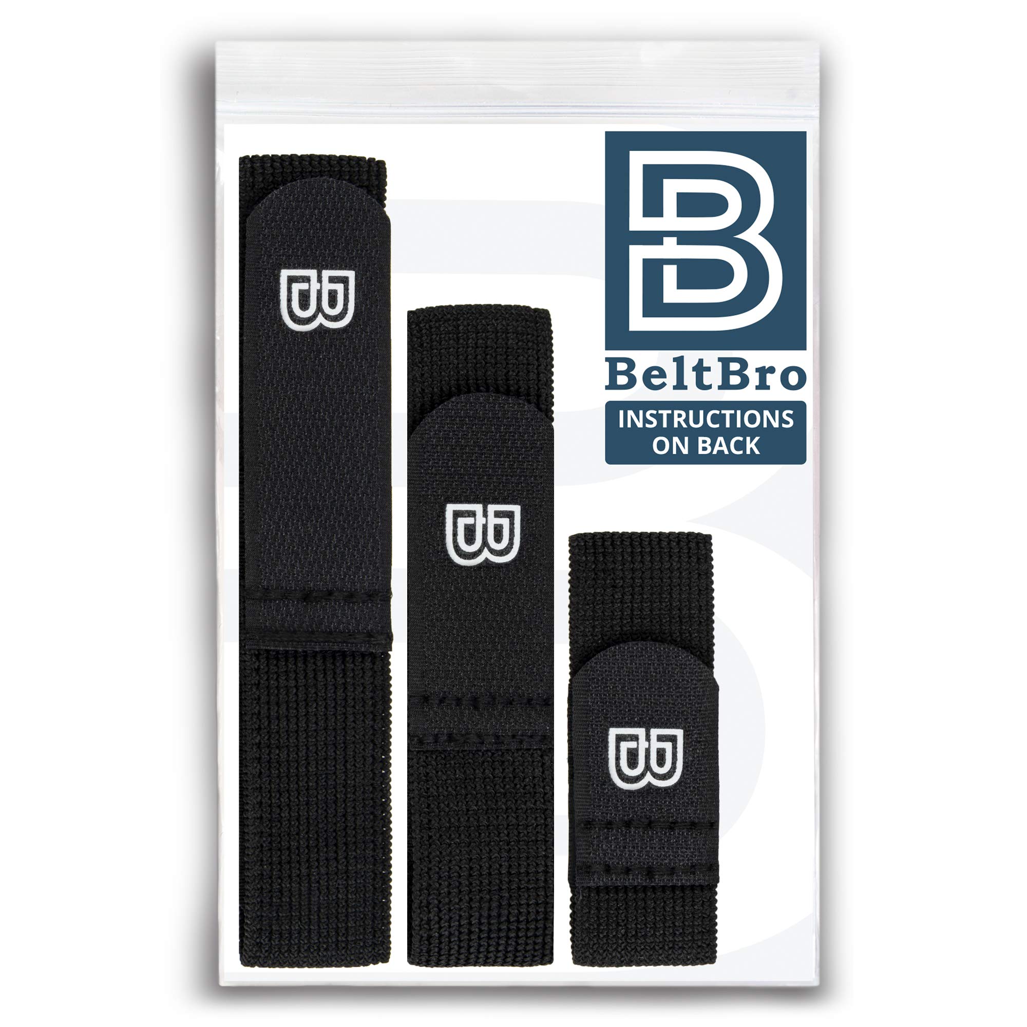 BeltBro For Kids No Buckle Elastic Belt — 3 Pack (S, M, L) — Fits 1 Inch Belt Loops, Comfortable and Easy To Use