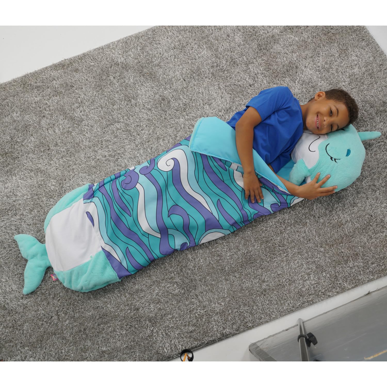 Happy Nappers Pillow & Sleepy Sack Medium Dolphin 54