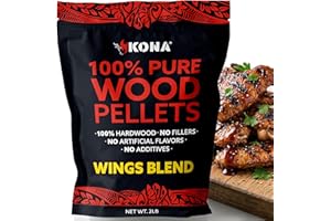 Kona Wings Blend Smoker Pellets, Intended for Ninja Woodfire Outdoor Grill, 2 lb Resealable Bag
