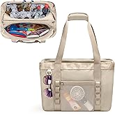 Yarwo Beach Bag for Women, Sandproof Swim Tote Bag with Cooler Compartment and Wet & Dry Pockets for Pool Cruise Vacation