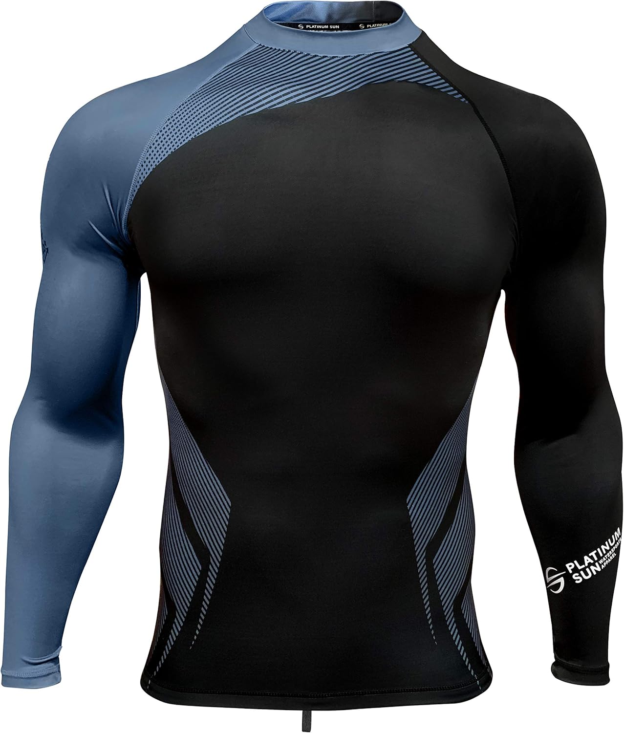 Mens Rash Guard Long Sleeve Surf Shirt Swimsuit - Quick Dry Sun Protection Clothing UPF 50+: Clothing