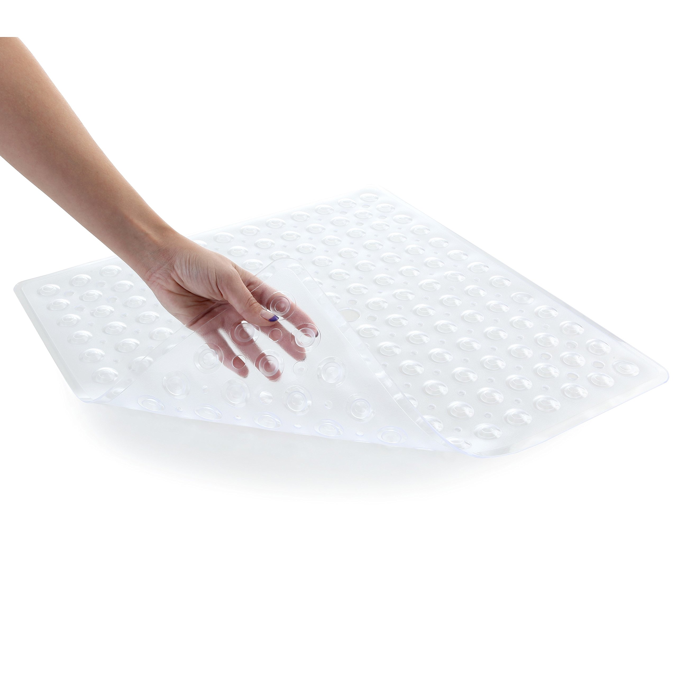 SlipX Solutions Clear Square Shower Stall Mat Adds NonSlip Traction