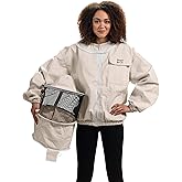 Bees & Co K73 Natural Cotton Beekeeper Jacket with Round Veil