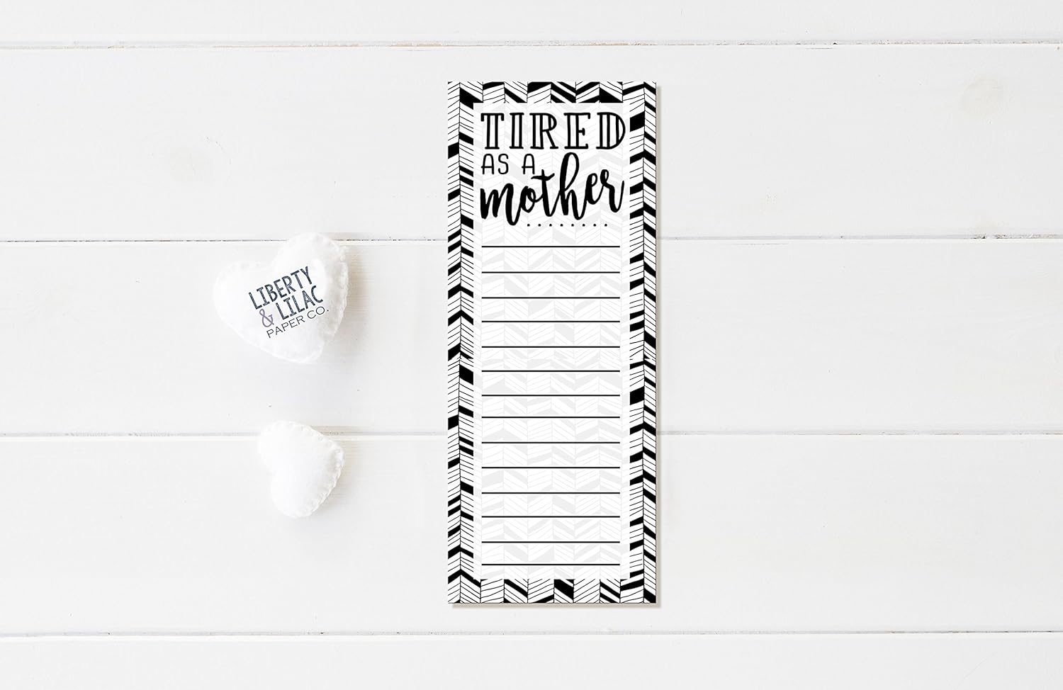 Stationery Black And White Stationary Desk Notepad Funny Quotes On Stationary Kitchen Notepad Scratch Pad Tired As A Mother Notepad With Attachable Magnet Handmade Products