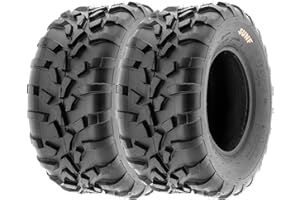 Pair of 2 SunF 25x11-12 AT-XC ATV/UTV Off-Road Tires, 6PR, Directional Knobby Tread | A010