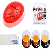 Kare &amp; Kind Egg Timer 2X Pack - Color Changing Indicator - Soft, Medium and Hard Boiled Eggs - Heat Sensitive - Safe Durable Kitchen Aid - Gift and Home Use
